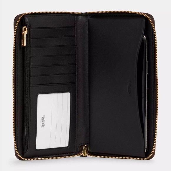 NWT-Coach-Dempsey-Large Phone Wallet-Souvenir NYC Skyline/Big Apple-Retired-$248 - Picture 7 of 7